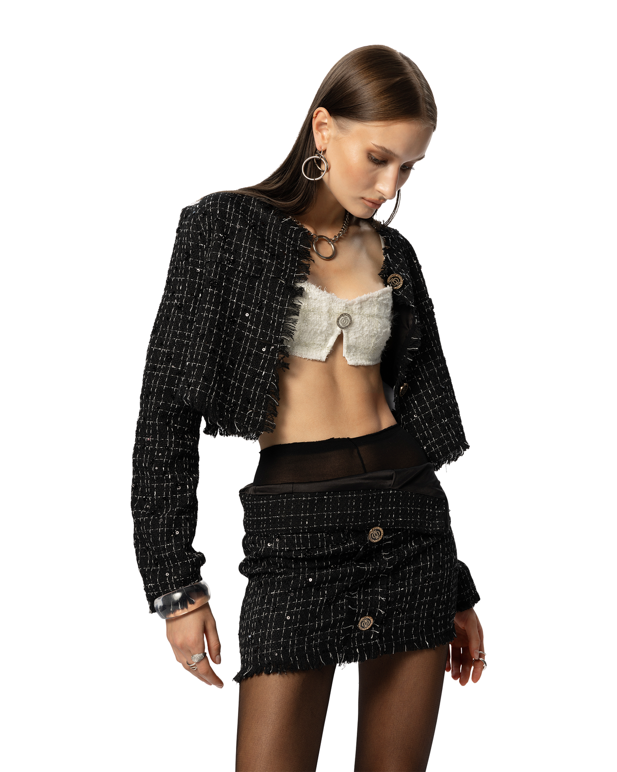 ASAP Tweed Jacket Black