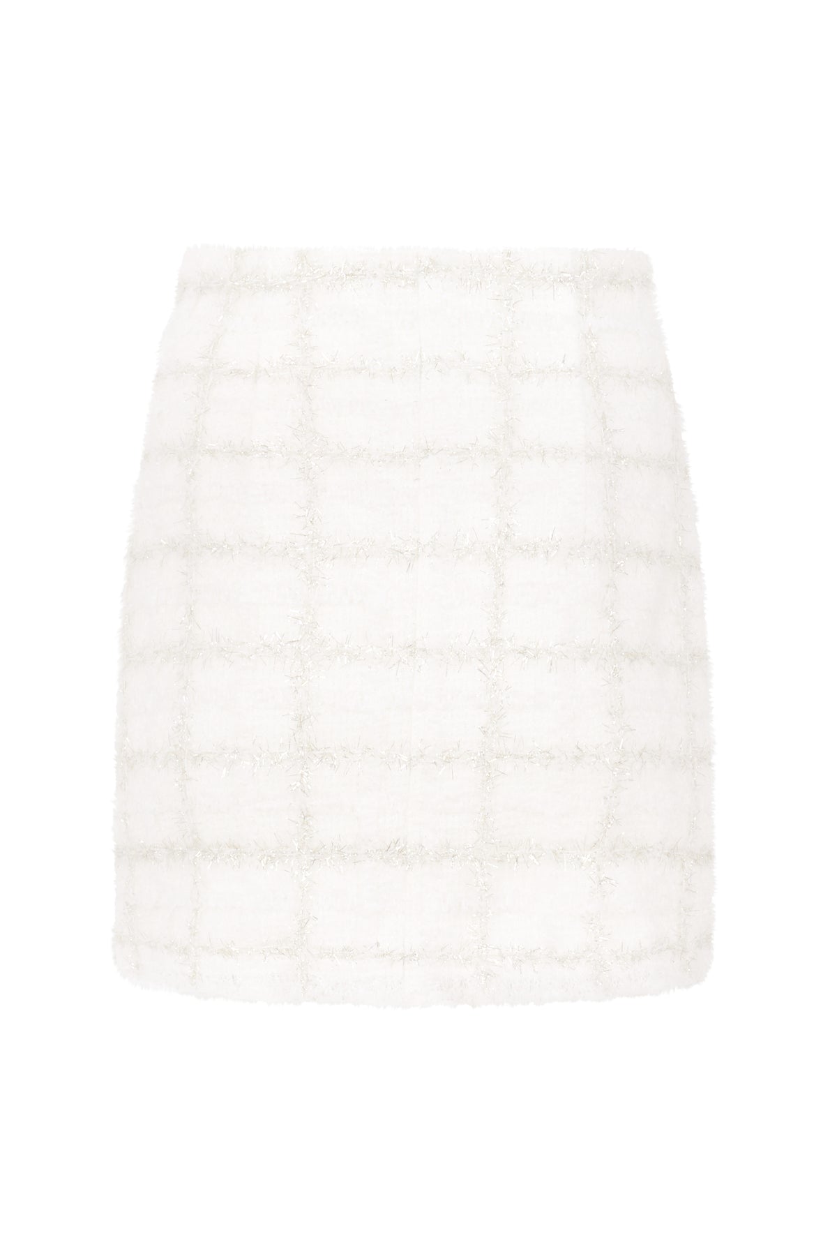 Executive Tweed Skirt White