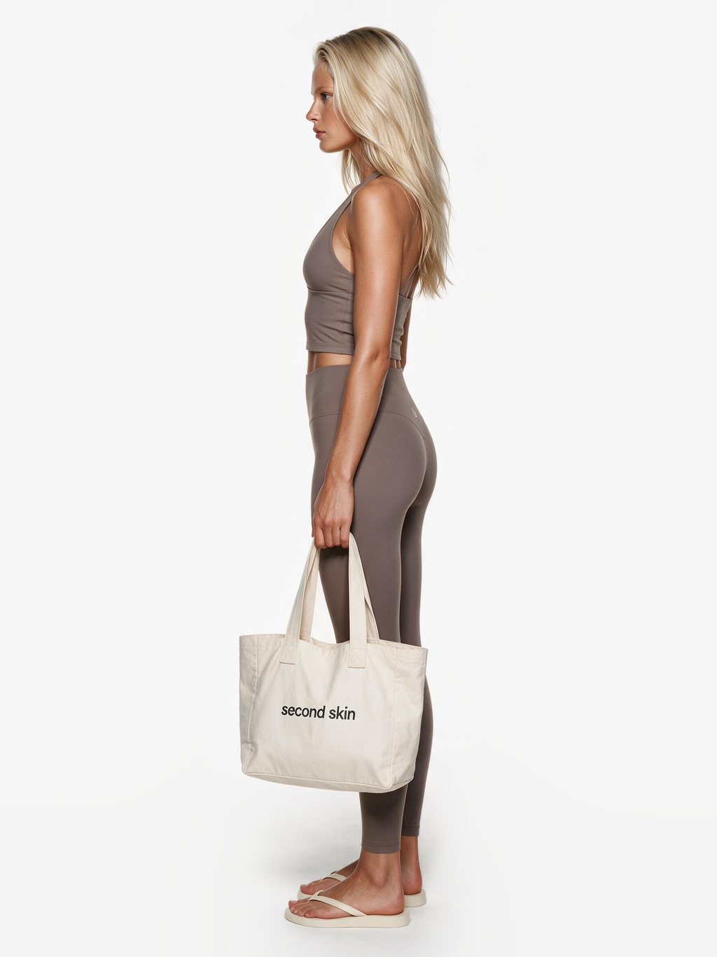 Second Skin Studio Halterneck Top Mushroom