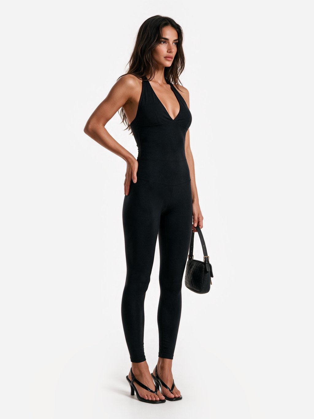 Second Skin Studio Halterneck Top Onyx