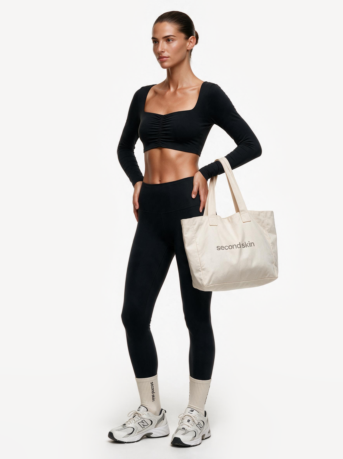 Second Skin Studio Long Sleeve Top Onyx