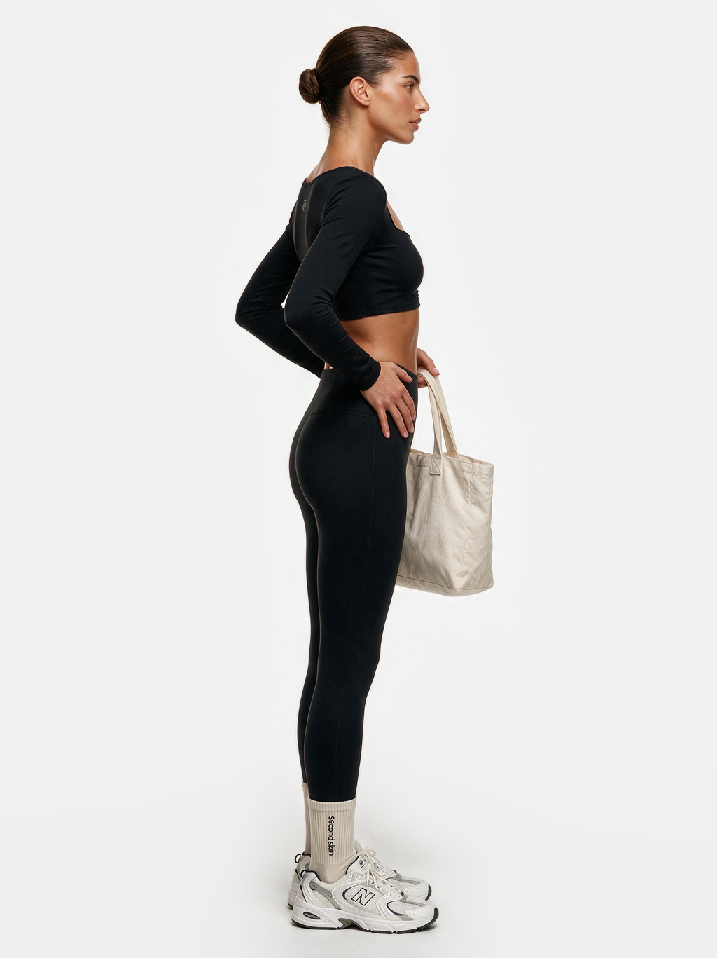 Second Skin Studio Long Sleeve Top Onyx