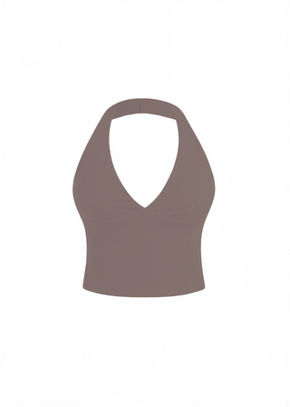 Second Skin Studio Halterneck Top Mushroom