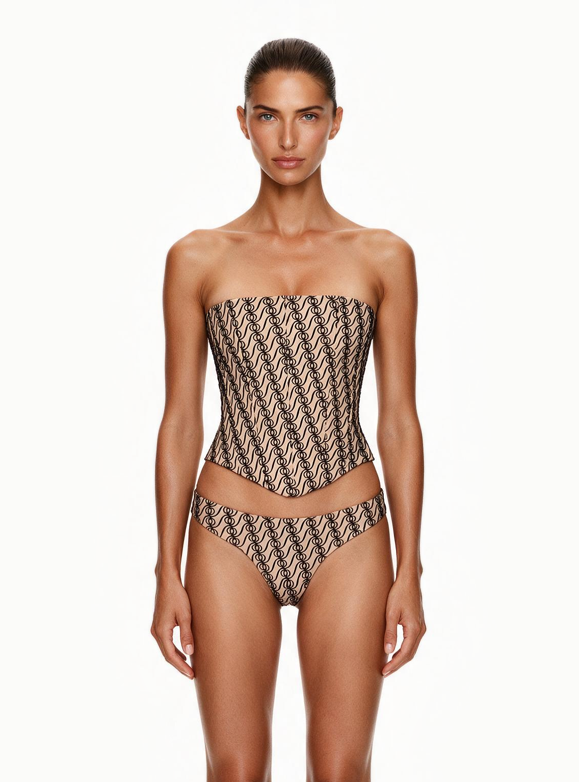 Alizee Strapless Corset Nude