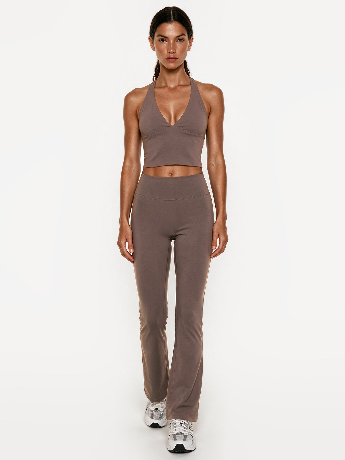 Second Skin Studio High-Waisted Bootcut Legging Mushroom